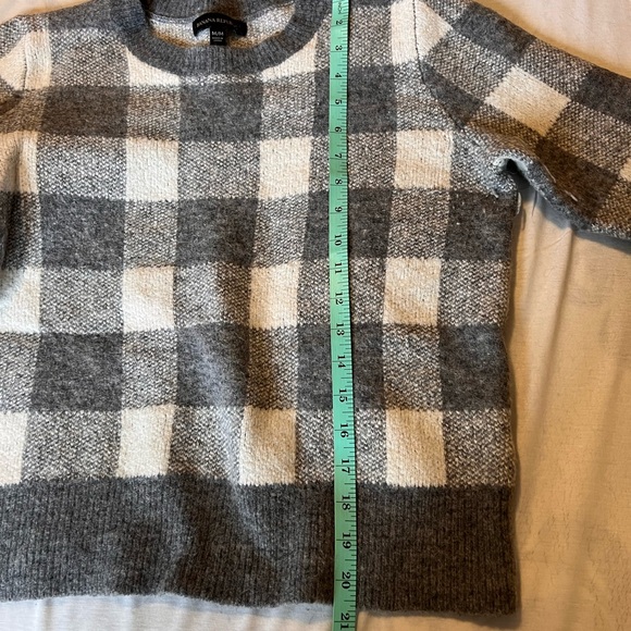 Grey check crew neck sweater - Picture 4 of 5
